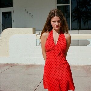 Realisation Par Red Polka Dot Mini Dress